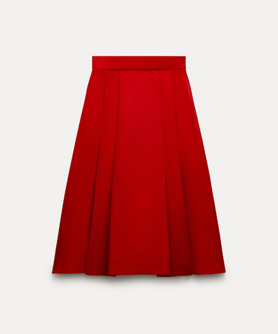 PLEATED CAPE SKIRT