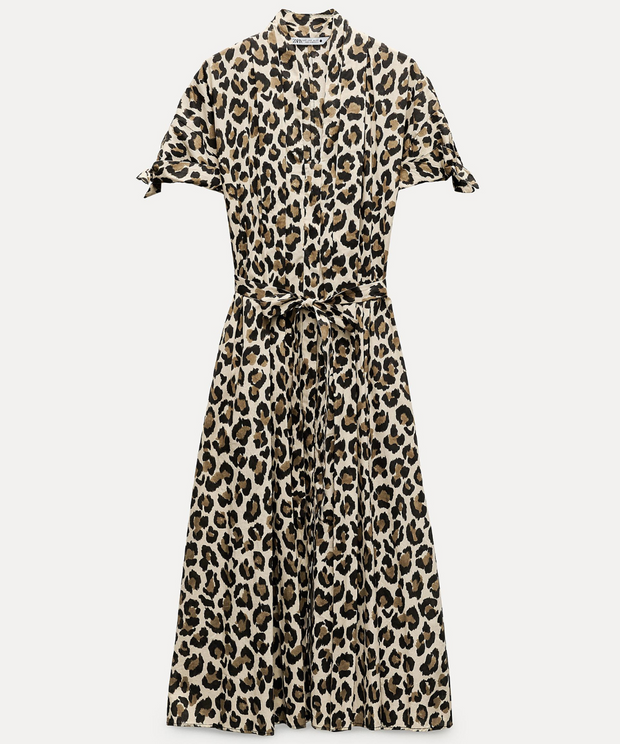 ANIMAL PRINT SHIRT DRESS