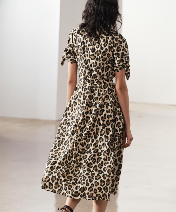 ANIMAL PRINT SHIRT DRESS