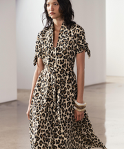 ANIMAL PRINT SHIRT DRESS